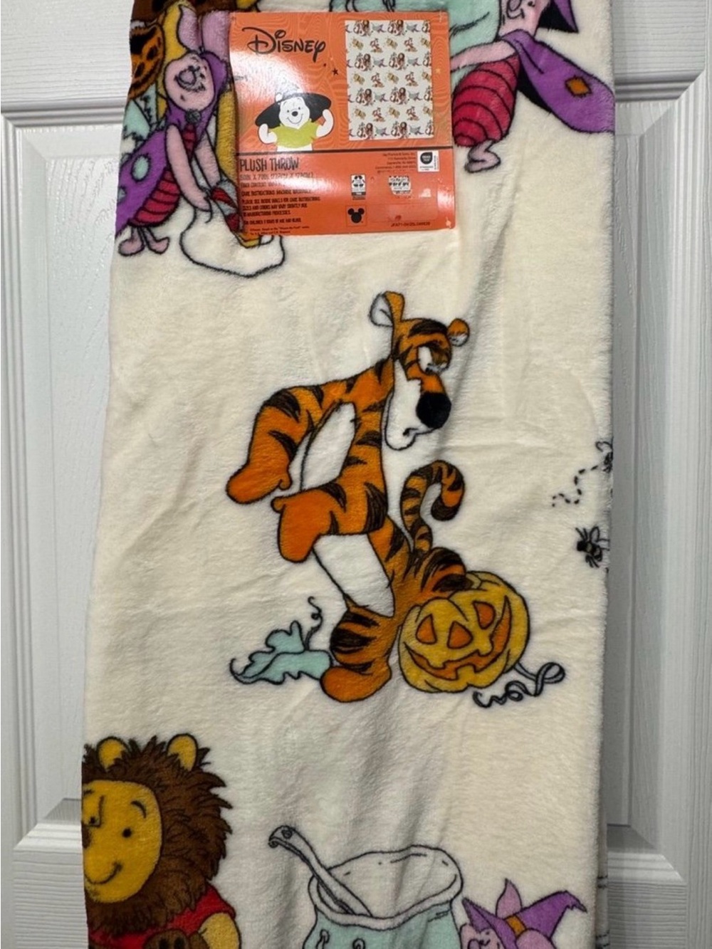 Disney Winnie the Pooh Halloween Themed Plush Throw Blanket